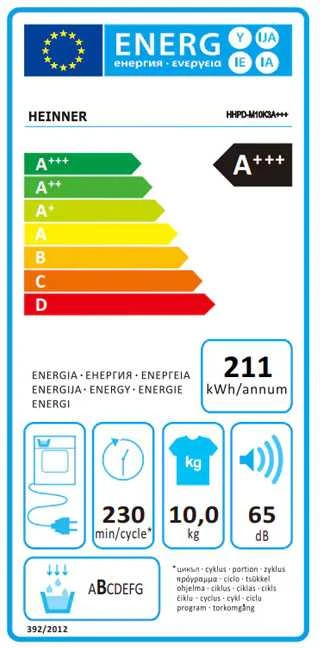 HEINNER šilumos siurblio džiovyklė HHPD-M10K3A+++