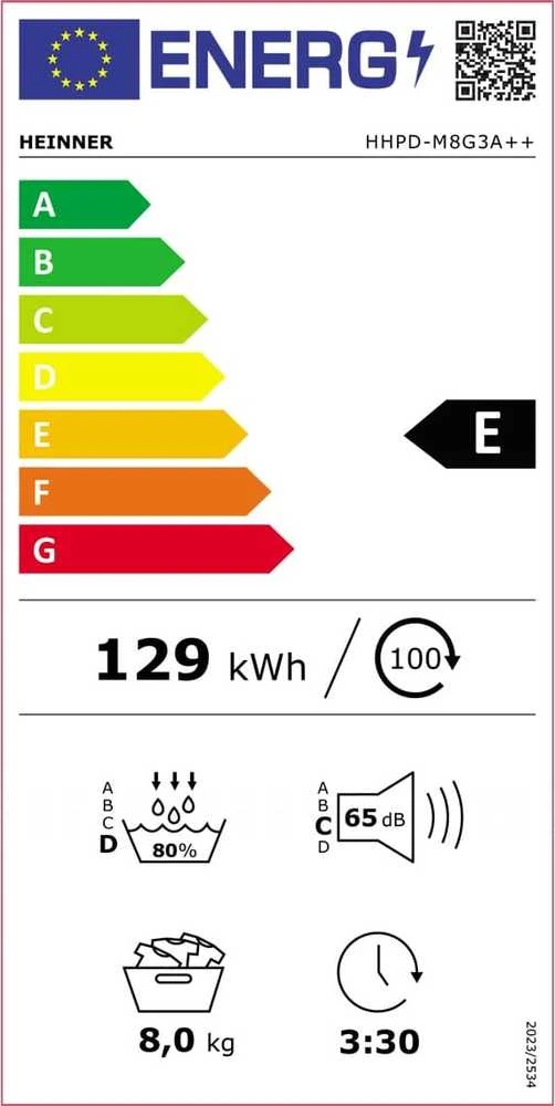 HEINNER šilumos siurblio džiovyklė HHPD-M8G3A++