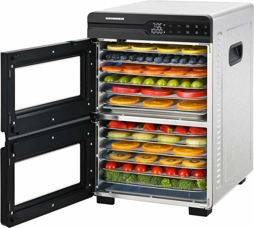 Vaisių ir daržovių džiovintuvas 1000-1200W HFD-KDDB1200BKSS HEINNER