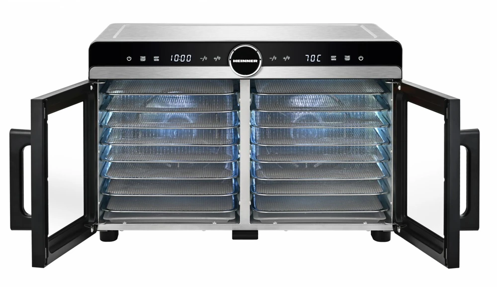 Vaisių ir daržovių džiovintuvas 1200–1400 W HFD-KDDB1400BKSS HEINNER