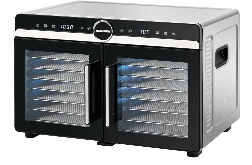 Vaisių ir daržovių džiovintuvas 1200–1400 W HFD-KDDB1400BKSS HEINNER