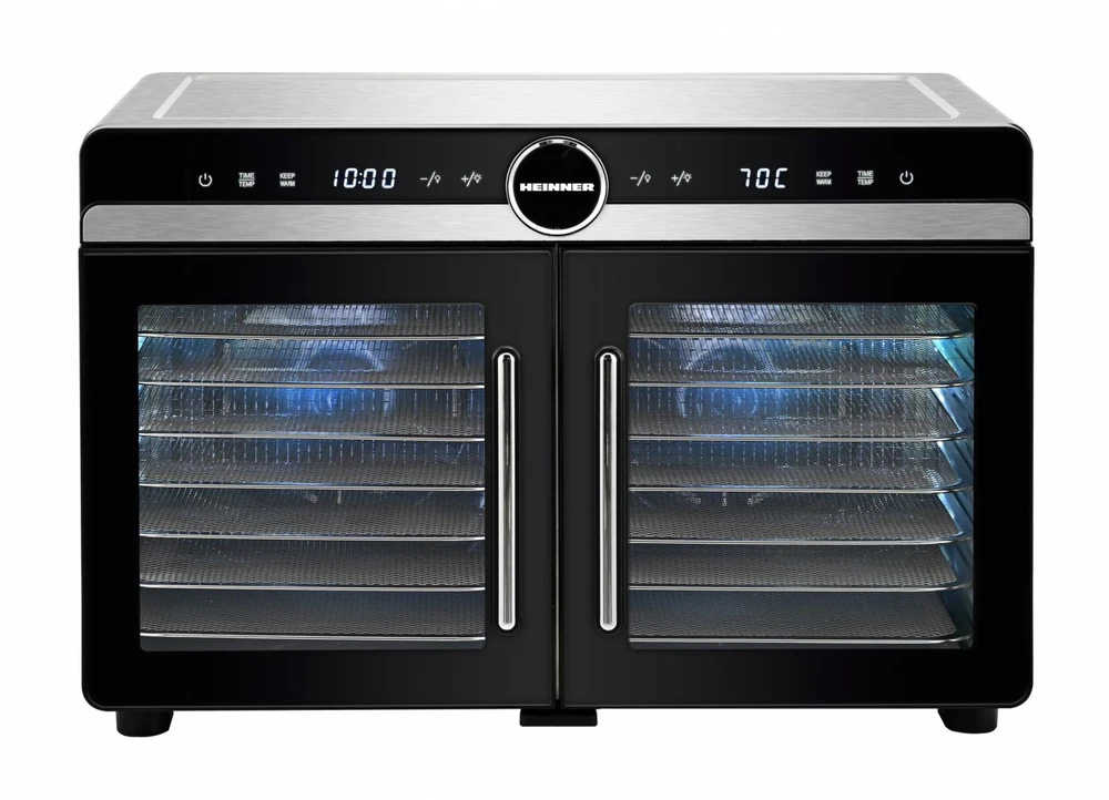 Vaisių ir daržovių džiovintuvas 1200–1400 W HFD-KDDB1400BKSS HEINNER