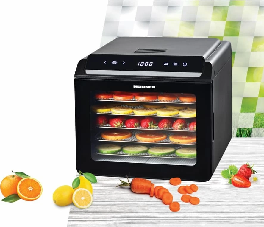Vaisių ir daržovių džiovintuvas 500-600W HFD-KD600BK HEINNER