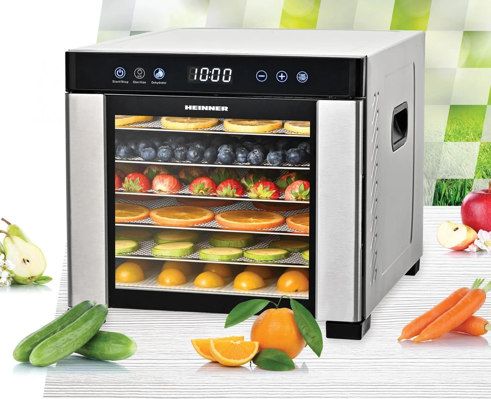 Vaisių ir daržovių džiovintuvas 550–650 W, 23,6 l HFD-KD600SS HEINNER