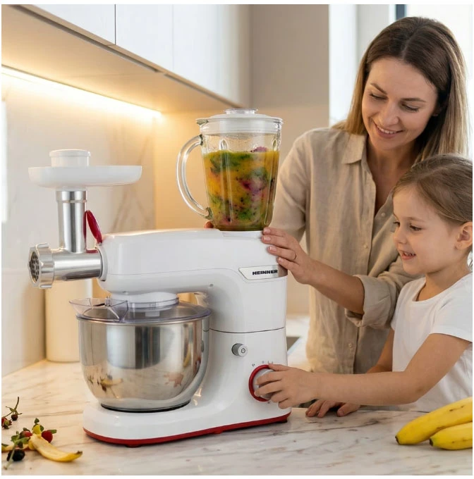 Virtuvinis kombainas HEINNER MAISTO PRODUKTO APARATAS HPM-1000WH (HPM-1000WH)