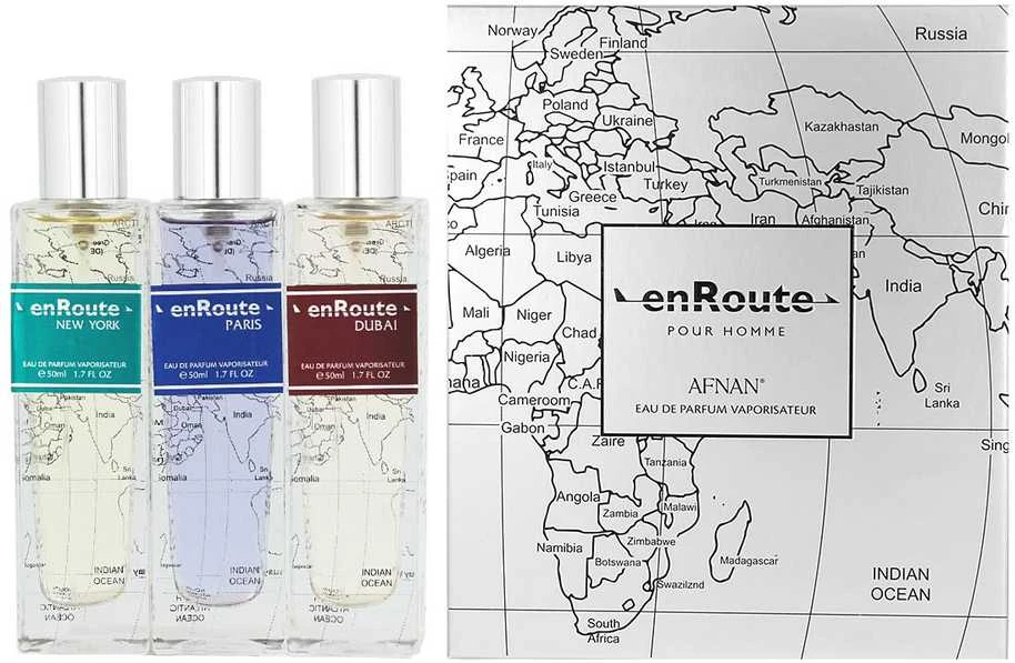„Afnan Enroute“ parfumuotas vanduo vyrams New York, 50 ml parfumuotas vanduo, 50 ml „Paris“ parfumuotas vanduo, 50 mldubai