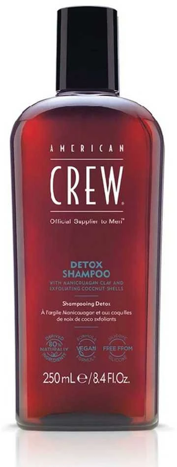 American Crew Detox Šampūnas giliai valantas šampūnas vyrams, 250 ml