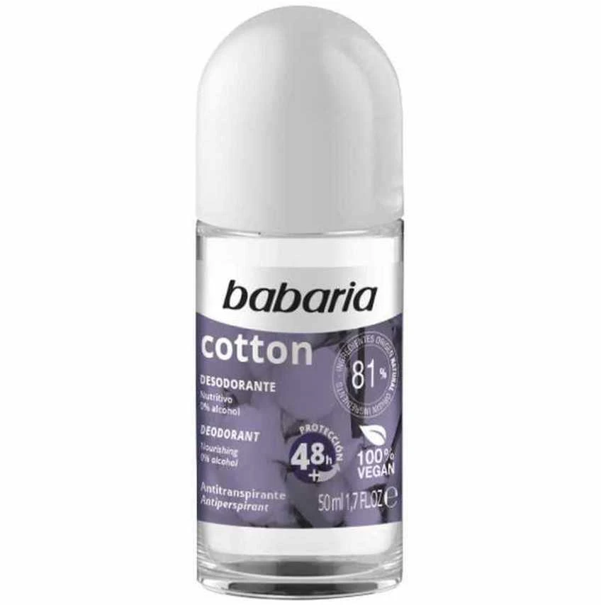Babaria dezodorantas Cotton Roll On 50ml