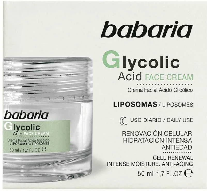 "Babaria" glikolio rūgšties veido kremas "Cell Renewal" 50ml