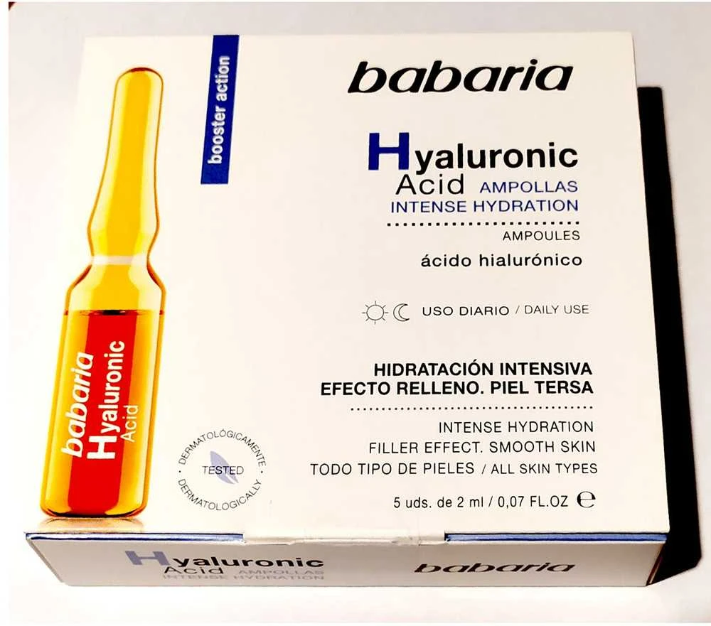 "Babaria" hialurono rūgšties ampulės 5 vienetai