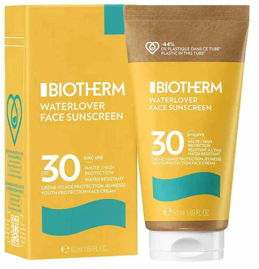Biotherm Waterlover Face Sunscreen Kremas SPF 30 vandeniui atsparus apsauginis veido kremas nuo saulės, 50 ml