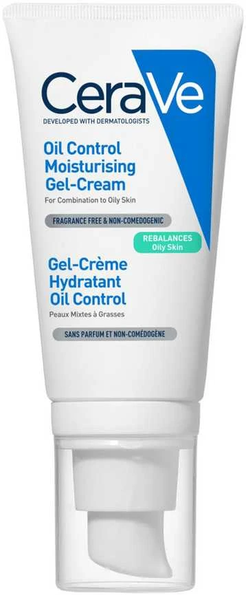 Drėkinamasis veido kremas mišriai ir riebiai odai Cerave Oil Control Moisturising Gel-Kreminis, 52 ml