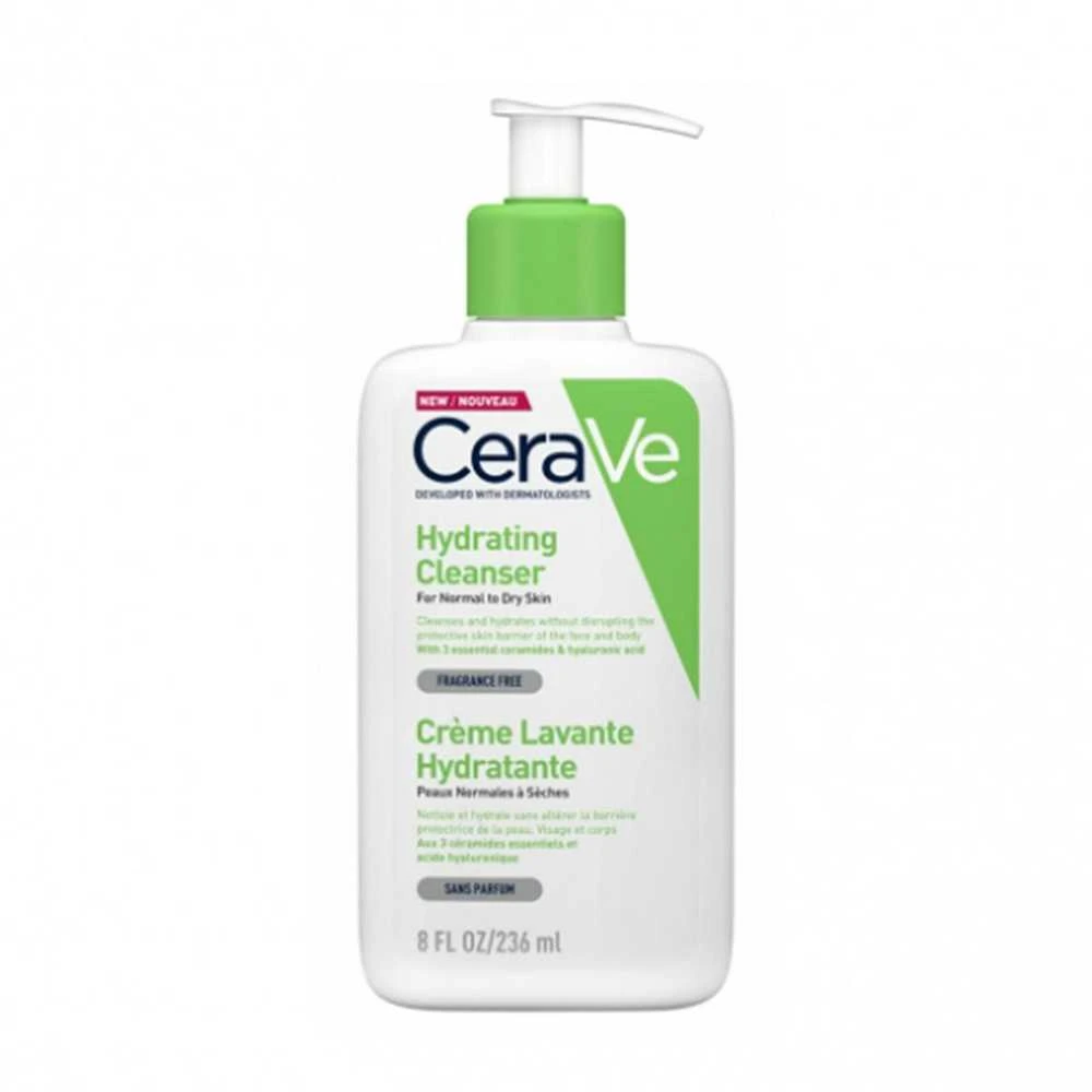 Drėkinamasis veido ir kūno prausiklis normaliai ir sausai odai Cerave Hydrating Cleanser, 236 ml