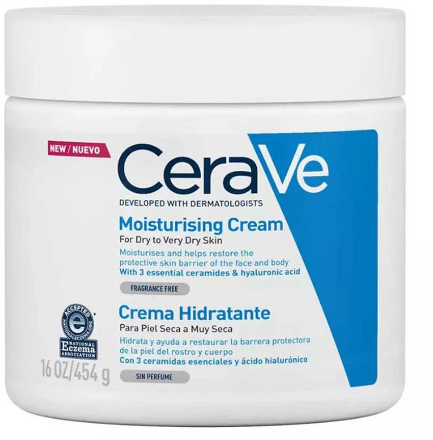 Drėkinamasis veido ir kūno kremas sausai ir labai sausai odai Cerave Moisturising Cream, 454 g