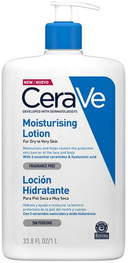 Drėkinamasis veido ir kūno losjonas sausai ir labai sausai odai Cerave Moisturising Lotion, 1000 ml