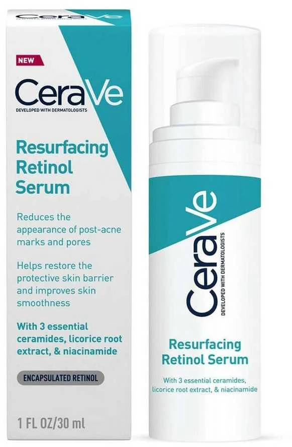 Regeneruojantis serumas veidui su retinoliu Cerave Blemish Resurfacing Retinol Sérum, 30 ml