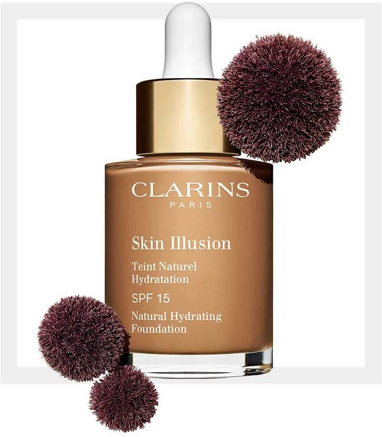 „Clarins Skin Illusion SPF 15“ (natūralus drėkinamasis makiažo pagrindas), 30 ml, 114 kapučino