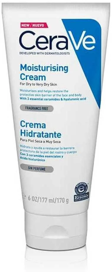 Drėkinamasis veido ir kūno kremas sausai ir labai sausai odai Cerave Moisturising Cream, 177 ml
