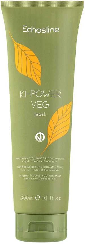 Echosline Ki-Power Veg Sealing Reconstruction Mask intensyviai atkurianti kaukė pažeistiems plaukams, 300 ml