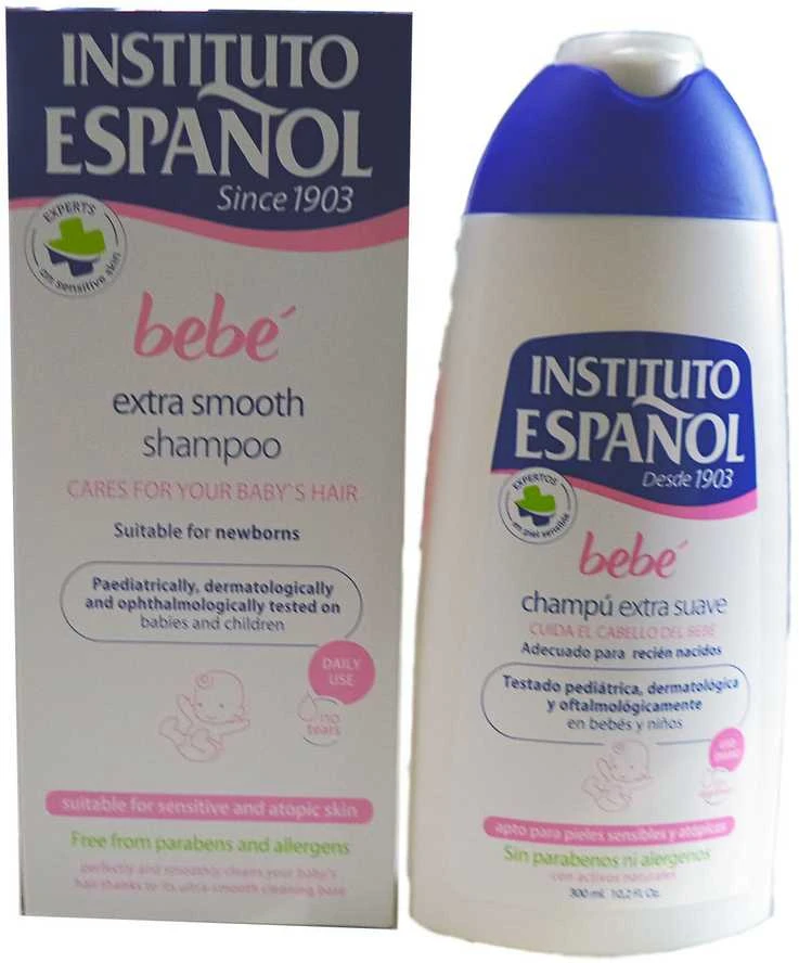 "Instituto Español" kūdikių šampūnas "Extra Soft" jautriai naujagimių odai be alergenų 300ml