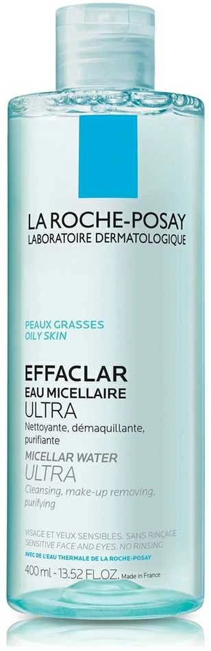 La Roche Posay Effaclar Micellar Vanduo Ultra For Oily Skin micelinis vanduo riebiai odai, 400 ml