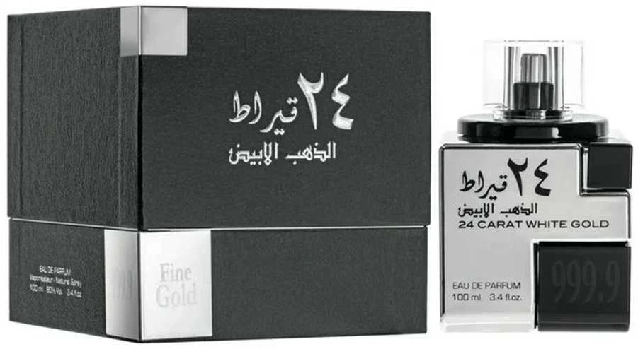 Unisex kvepalai Lattafa 24 Carat White Gold EDP, 100 ml