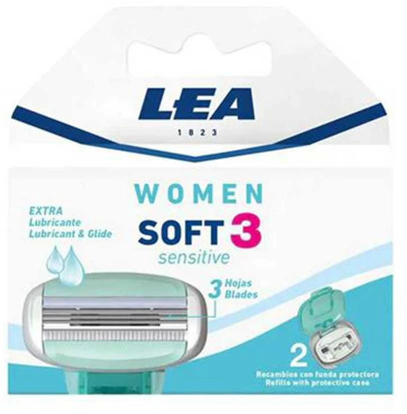 "Lea Woman Soft3 Sensitive" skūtimosi galvutės 2vnt