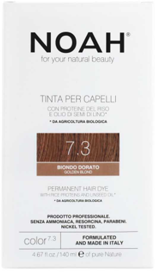 Noah Permanent Hair Dye 7.3 Golden Blond Ilgalaikiai plaukų dažai, 140 ml