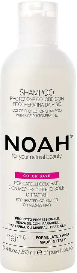Noah 1.6. Color Protection Šampūnas With Fitokeratine From Rice Šampūnas dažytiems ir sruogelėmis dažytiems plaukams, 1000 ml