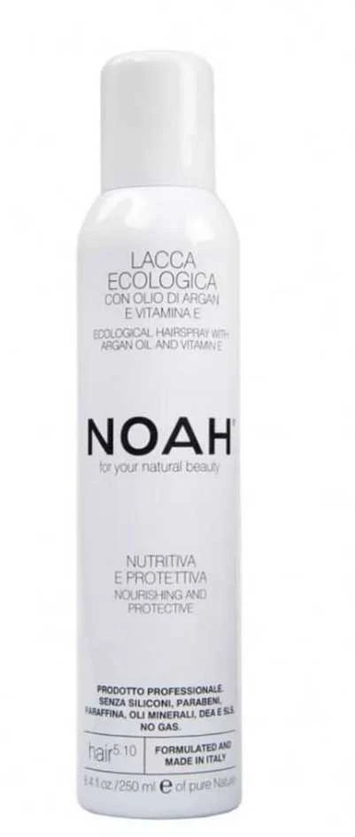 Noah 5.10. Ecological Hairspray With Vitamin E Maitinantis plaukų lakas su argano aliejumi ir vitaminu E, 250 ml