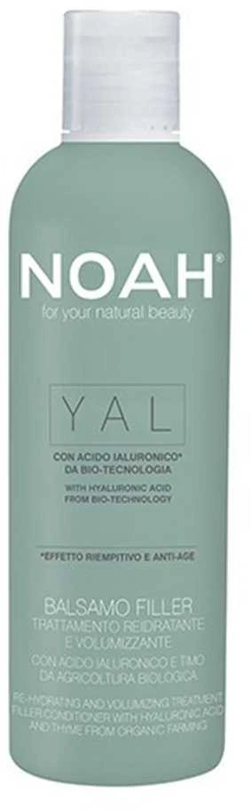 Noah YAL Re-Hydrating And Volumizing Filler Conditioner Atkuriamasis drėkinantis ir purumo suteikiantis balzamas su hialurono rūgštimi ir čiobreliais, 250 ml