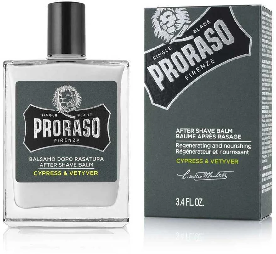 Proraso After Shave Balm Cypress & Vetyver Balzamas po skutimosi, 100 ml
