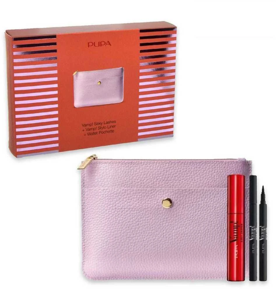 Set Pupa: Pupa Liquid Akių apvadas Juodas 1.5 ml + Vamp! Sexy Lashes Paraben-Free Blakstienų tušas 011 Sexy Juodas, 12 ml