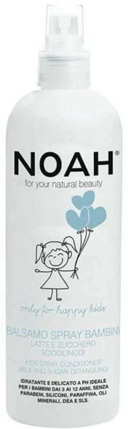 Noah Kids Purškiklis Conditioner Vaikiškas balzamas plaukams su pienu ir cukrumi, 250 ml