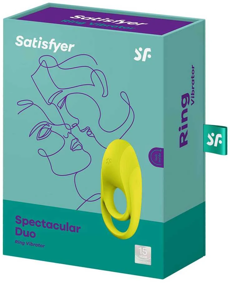 Satisfyer Spectacular Duo vibruojantis penio žiedas Žalias