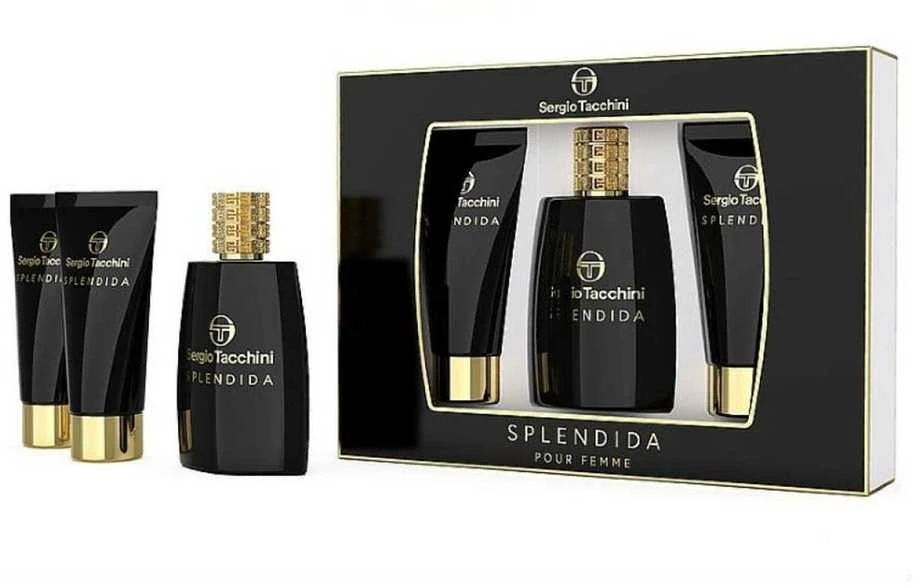 Sergio Tacchini Splendida rinkinys moterims (EDP, 100 ml + dušo želė, 100 ml + kūno losjonas, 100 ml)