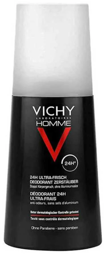 Vichy Homme Dezodorantas Ultra Frais 24 Hour gaivinantis antiperspirantas vyrams, 100 ml