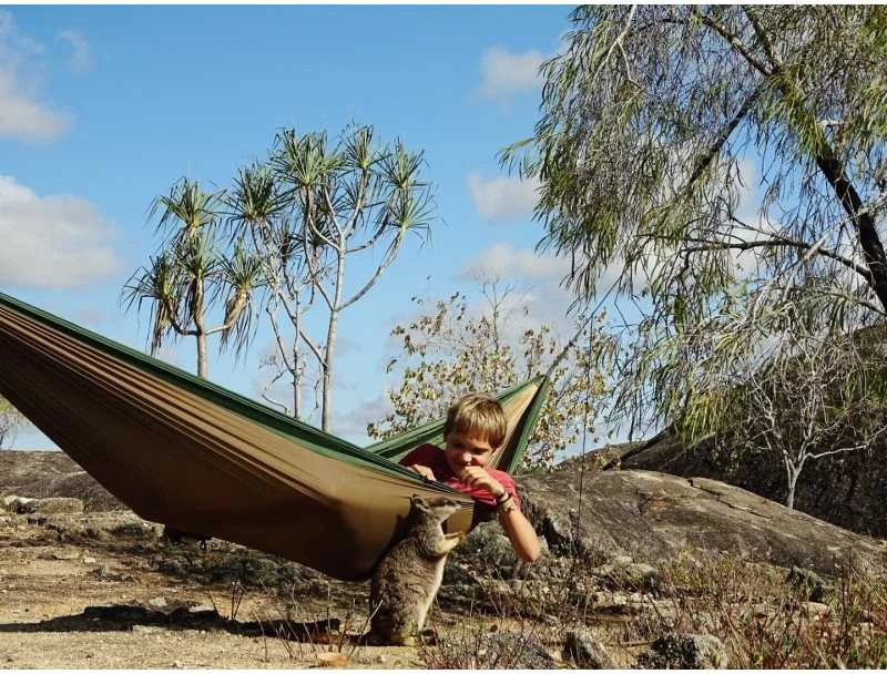 Amazonas nuotykių hamakas „Coyote“ 275 x 140 cm, 150 kg