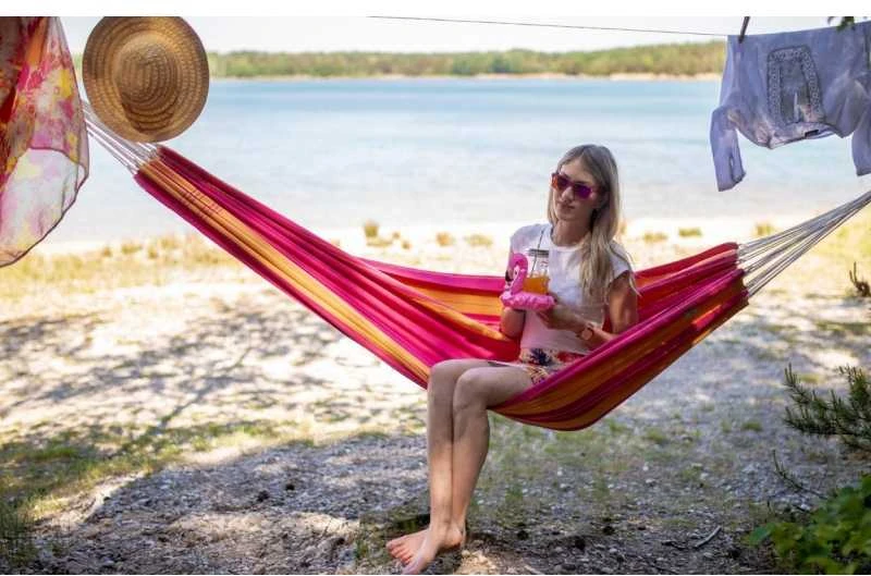 Amazonas Santana Single Hammock, 200x120 cm, 150 kg, Rožinė
