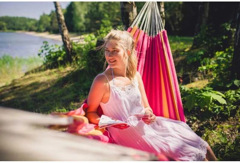 Amazonas Santana Single Hammock, 200x120 cm, 150 kg, Rožinė