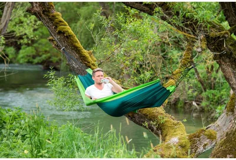Amazonas Silk Traveller forest (žalias-žalias) Travel Hammock, 220x140 cm, 150 kg