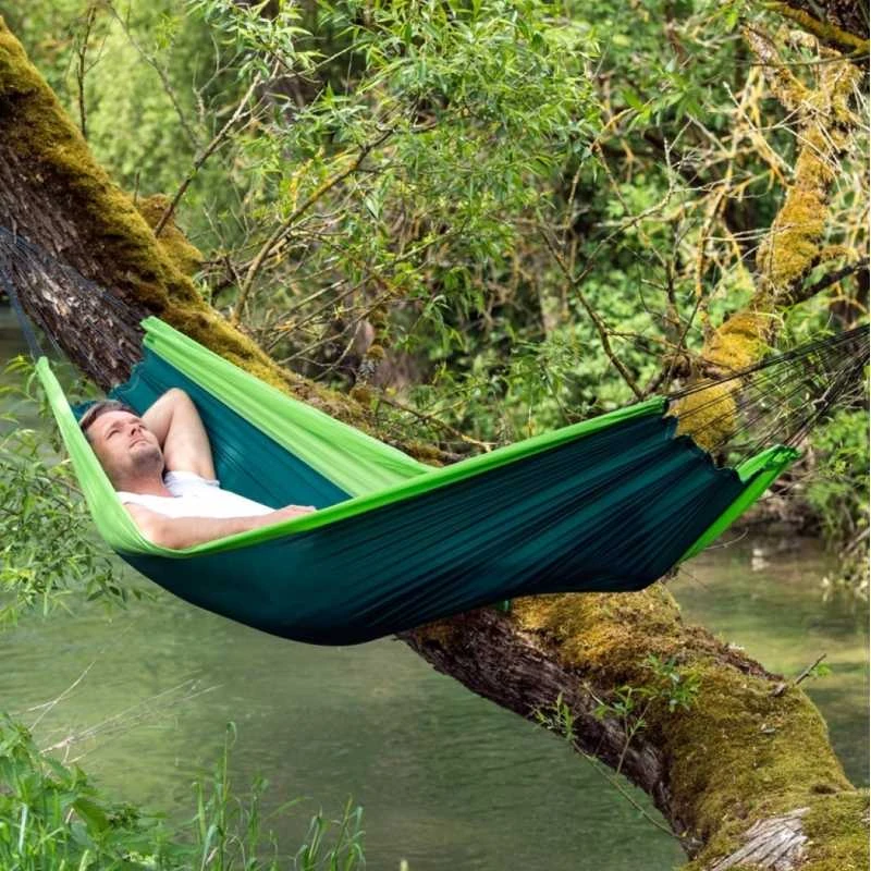 Amazonas Silk Traveller forest (žalias-žalias) Travel Hammock, 220x140 cm, 150 kg