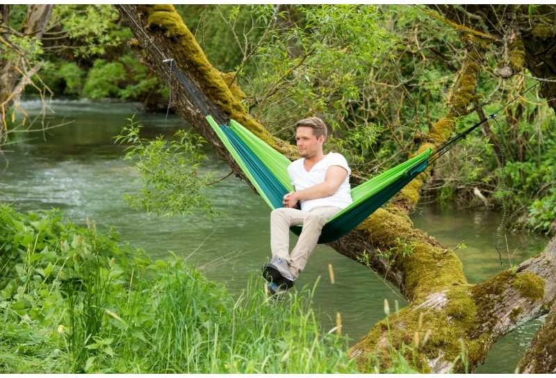 Amazonas Silk Traveller forest (žalias-žalias) Travel Hammock, 220x140 cm, 150 kg