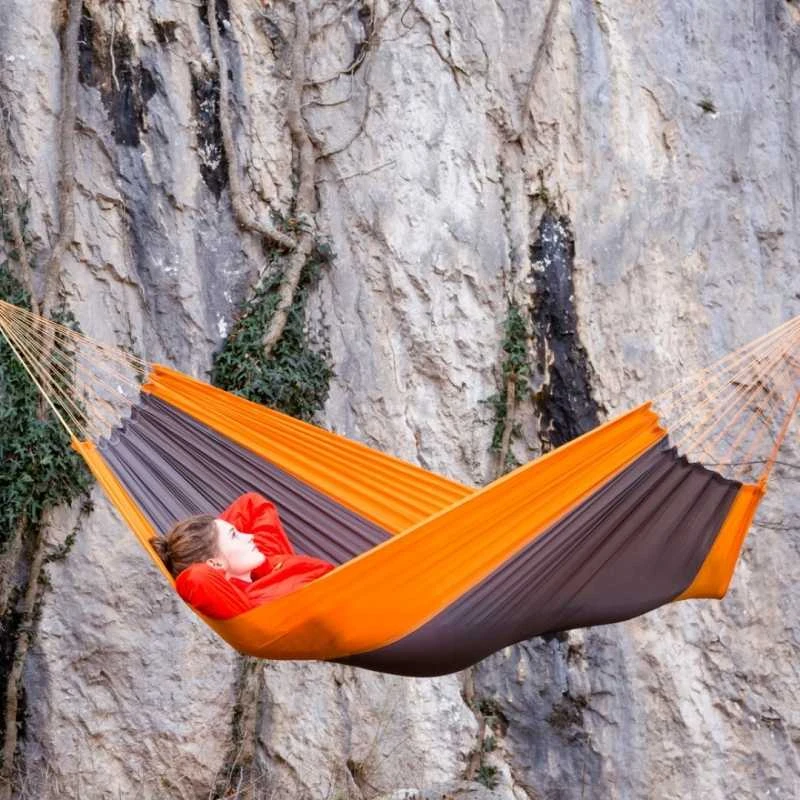 Amazonas Silk Traveller techno (oranžinis-pilkas) Travel Hamakas, 220x140 cm, 150 kg