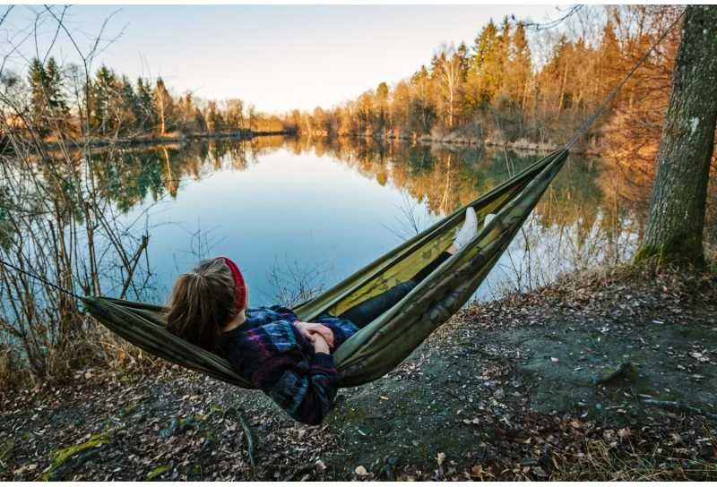 Amazonas Travel Set kamufliažinis Travel Hamakas, 275x140 cm, 120 kg