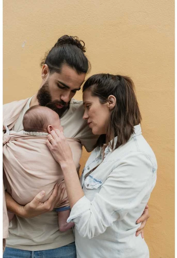 Boba Nosida BOBA Ring Sling, Peony Rožinė