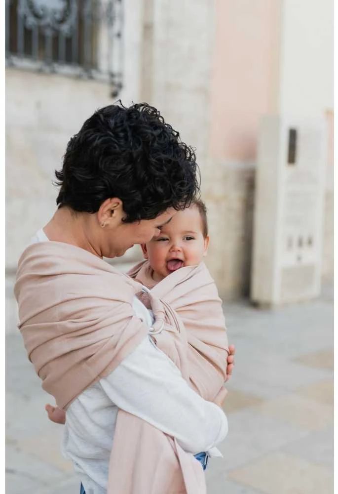 Boba Nosida BOBA Ring Sling, Peony Rožinė