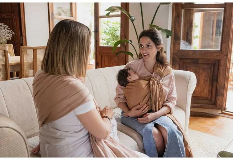 Boba Nosida BOBA Ring Sling, Peony Rožinė