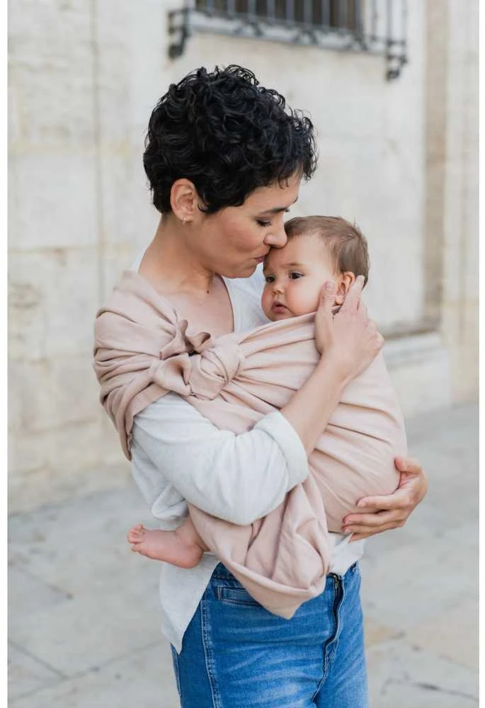 Boba Nosida BOBA Ring Sling, Peony Rožinė