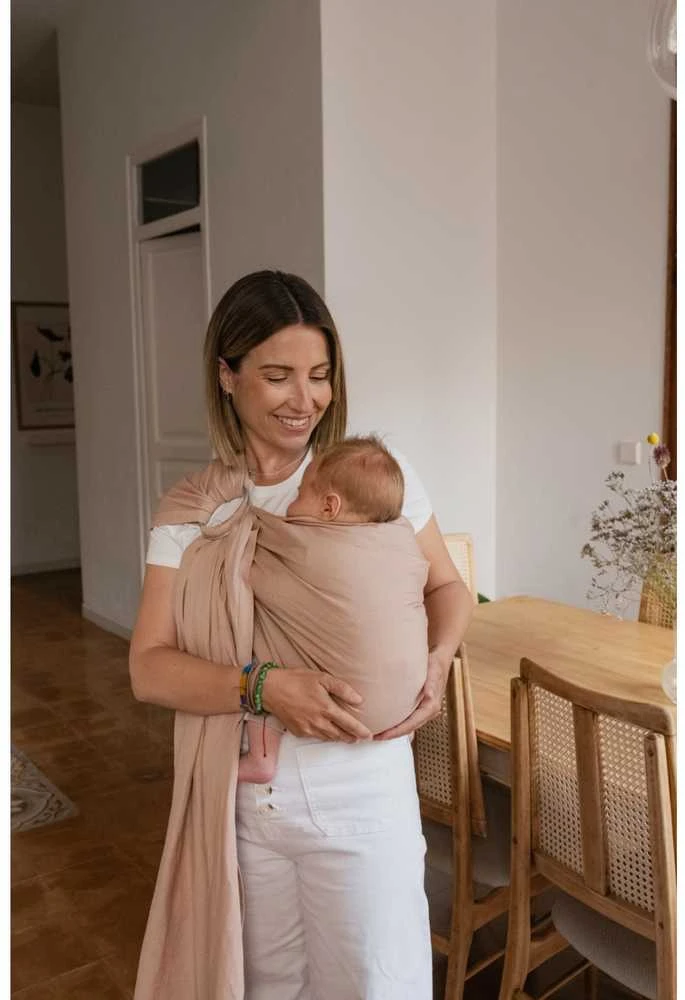Boba Nosida BOBA Ring Sling, Peony Rožinė